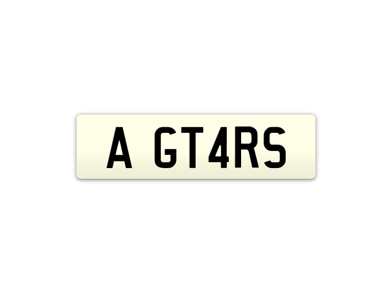 A GT4RS (Unique Car Model) Number Plates For Sale, QLD - MrPlates