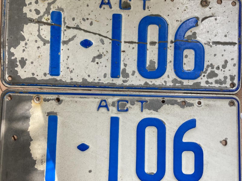 1106 Number Plates For Sale, ACT MrPlates
