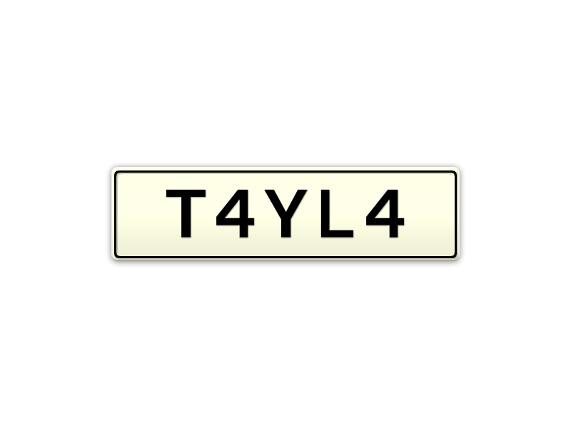 T4YL4 (Tayla) Number Plates For Sale MrPlates