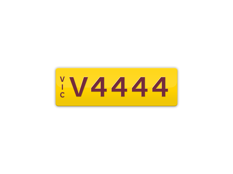 V4444 (VIC THOUROUGHBRED COUNTRY) Number Plates For Sale, VIC MrPlates