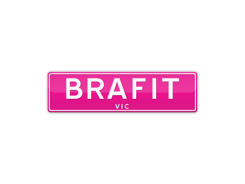 BRAFIT (Bra Fit = Bra Fitter) Number Plates For Sale, VIC