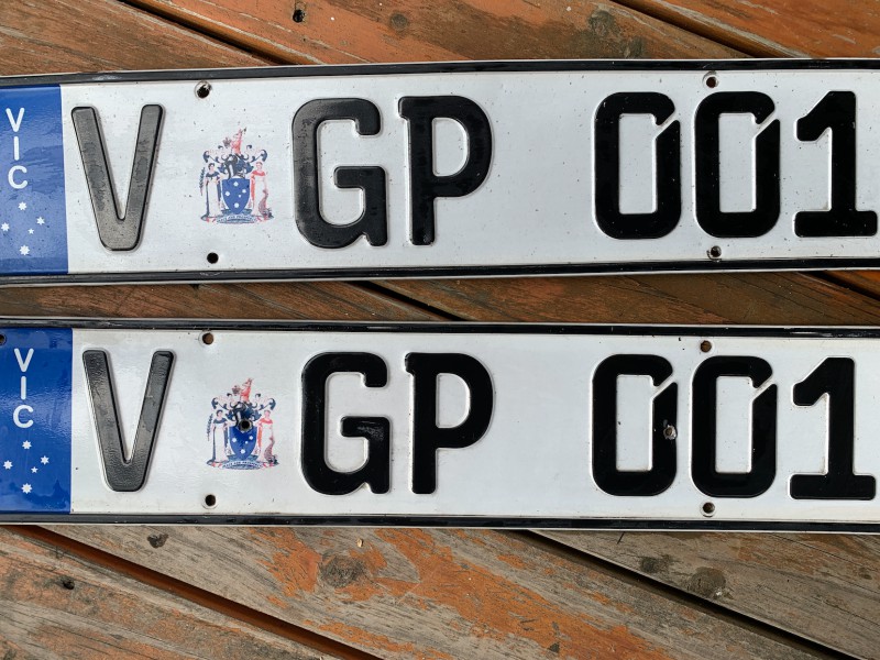 V GP 001 (VGO001) Number Plates For Sale, VIC MrPlates