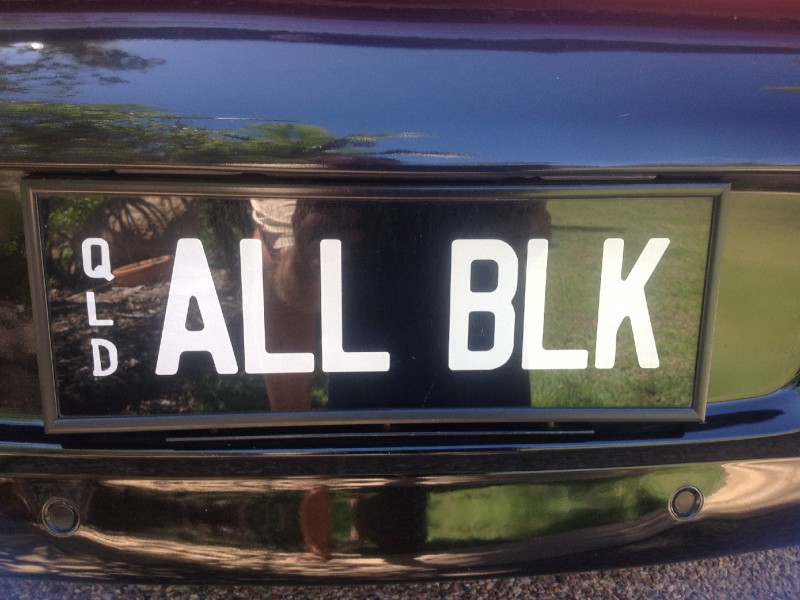ALL BLK (All Black) Number Plates For Sale, QLD MrPlates