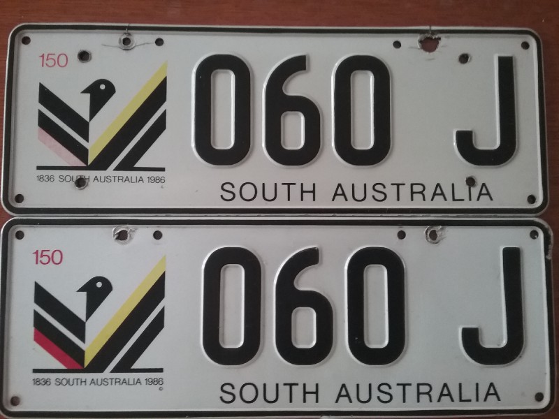 060J (Jubilee Of South Australia) Number Plates For Sale, SA MrPlates