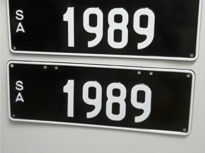 1989 (Historical 1989) Number Plates For Sale, SA MrPlates