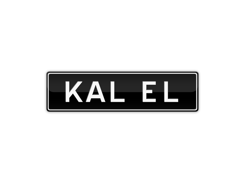 KAL EL (Kal El - Superman's ) Number Plates For Sale, NSW - MrPlates