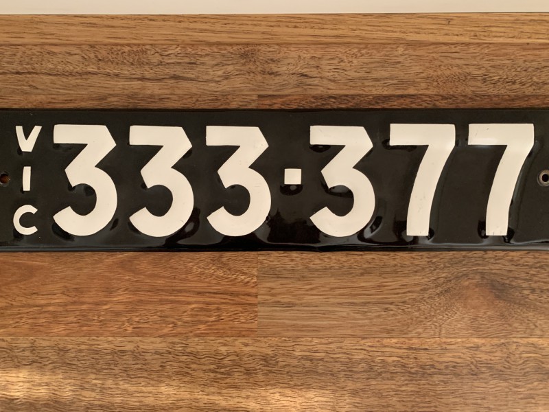 333377 (Vintage VIC Plates) Number Plates For Sale, VIC - MrPlates