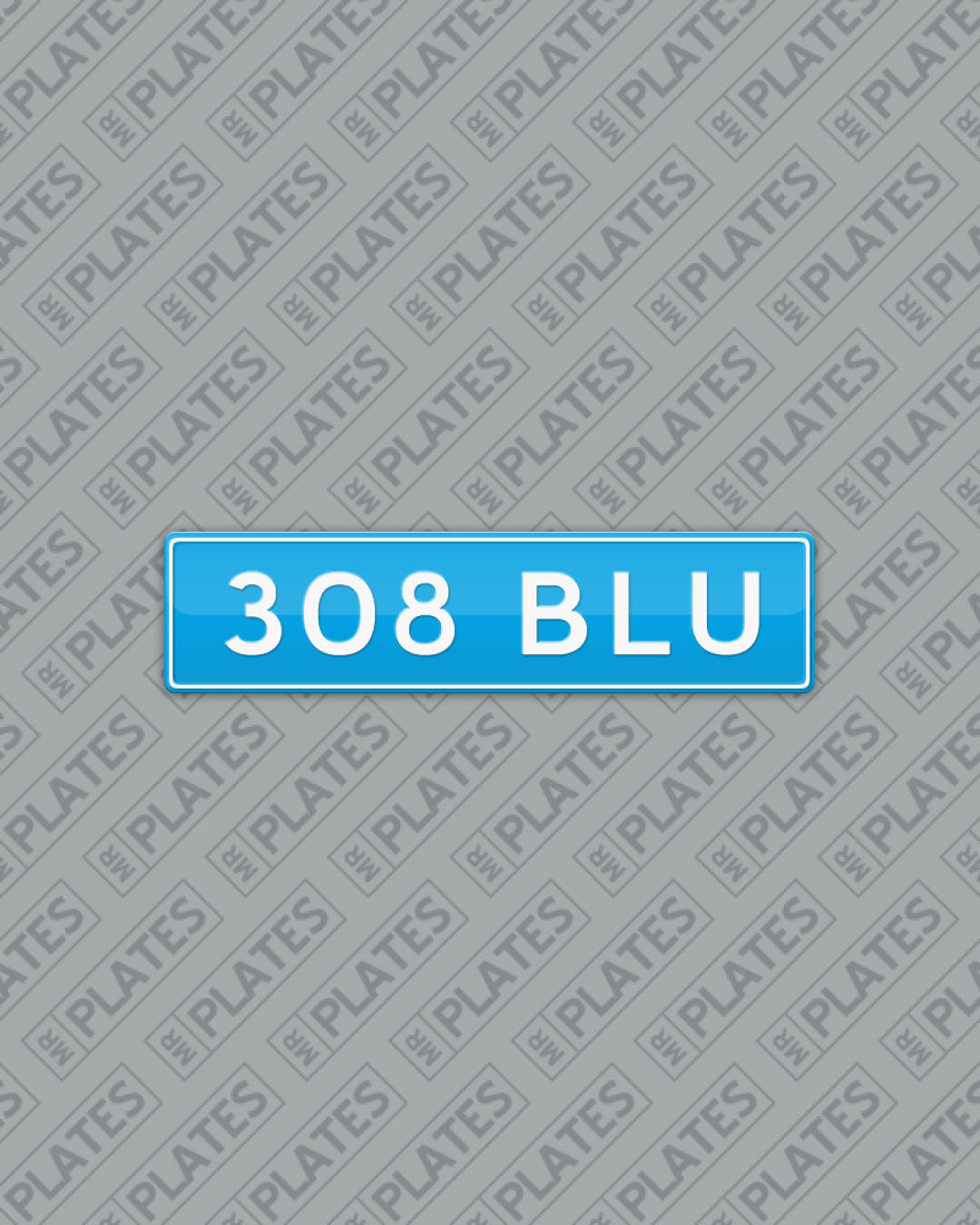 308 BLU Number Plates For Sale, QLD MrPlates
