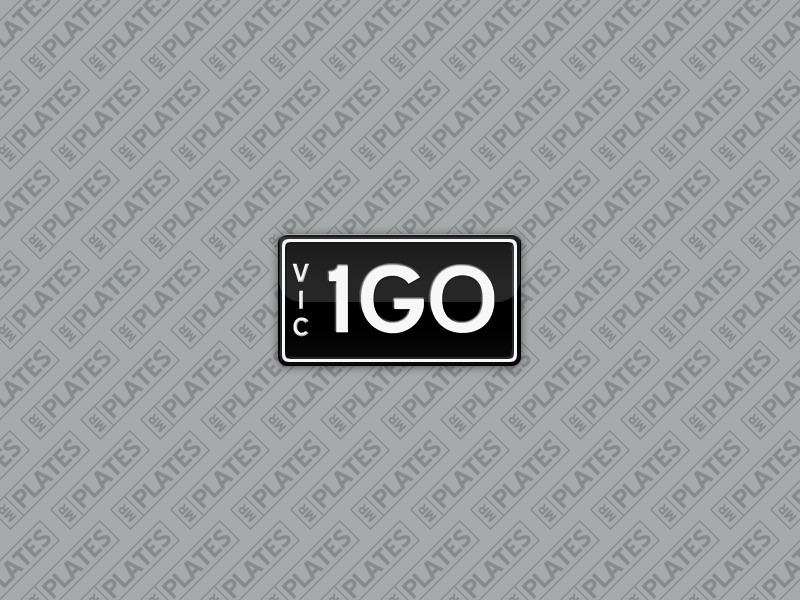 1GO (Signature Plates 1 GO) Number Plates For Sale, VIC - MrPlates
