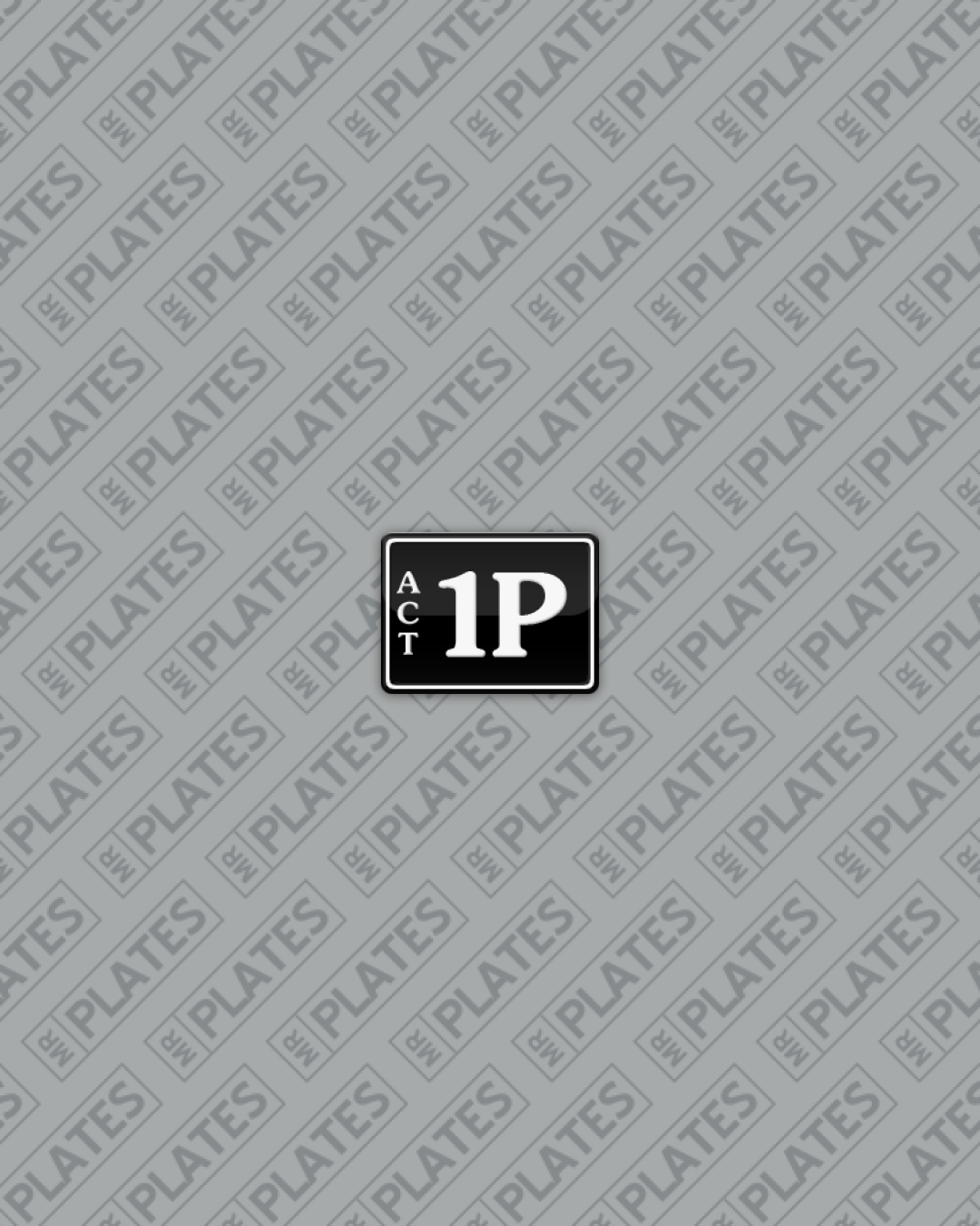 1p Sticker 1P Number Plates For Sale, ACT - MrPlates