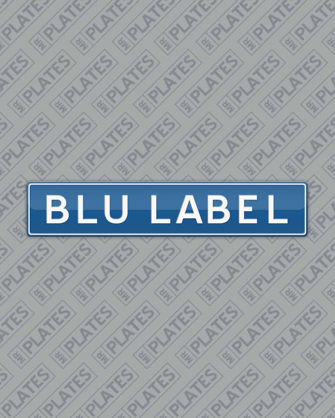 BLU LABEL (Blue Label) Number Plates For Sale, WA MrPlates