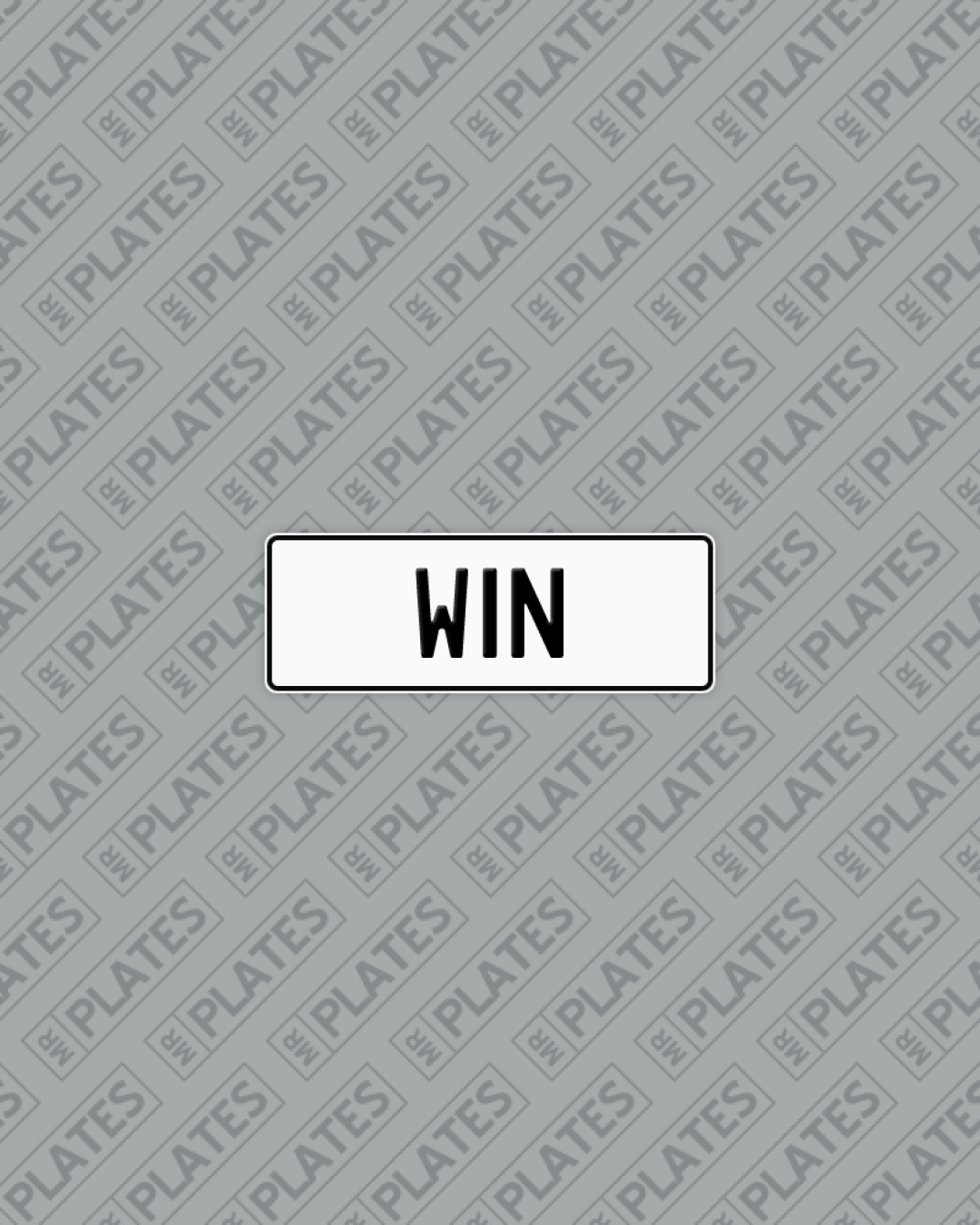 WIN Number Plates For Sale - MrPlates