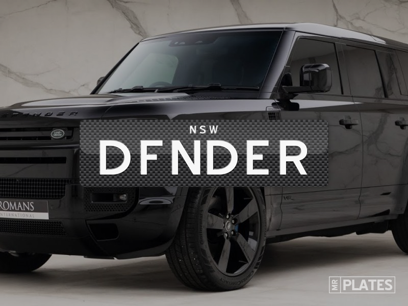 DFNDER (DEFENDER) Number Plates For Sale, NSW - MrPlates