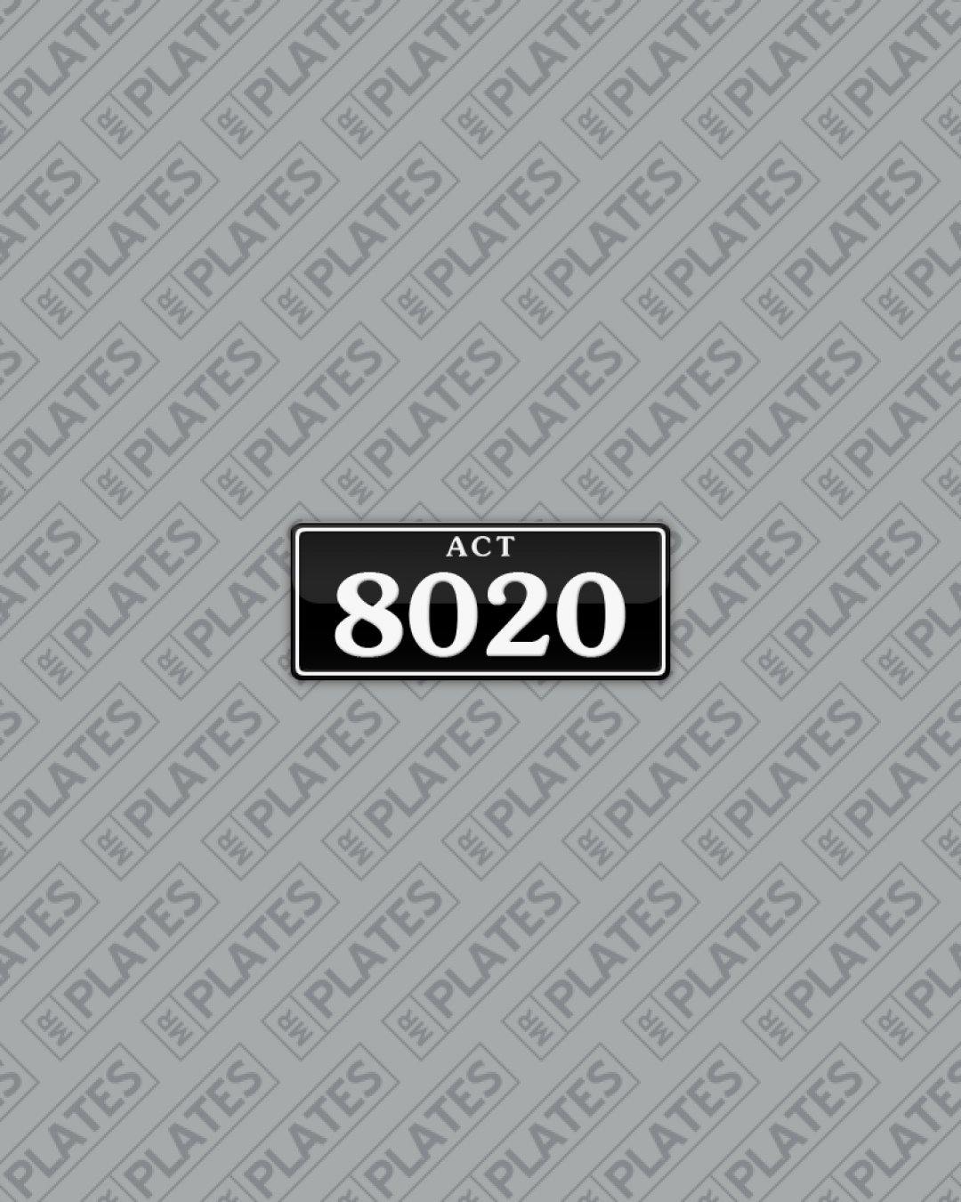 8020 Number Plates For Sale, ACT MrPlates