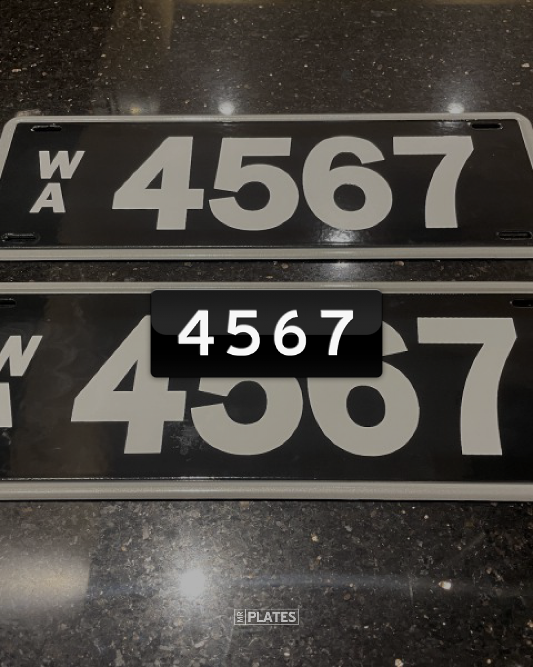 4567 (4567 Consecutive Ascending Numbers) Number Plates For Sale, WA