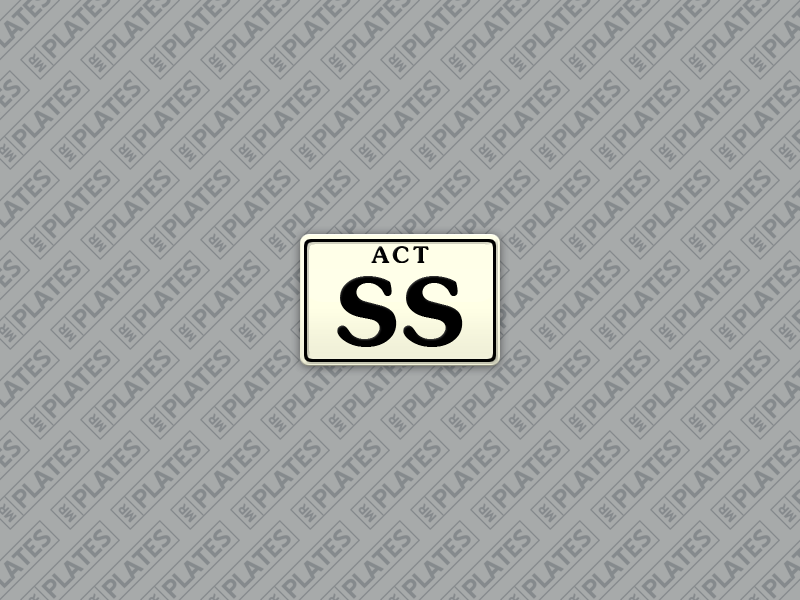 SS Number Plates For Sale, ACT - MrPlates