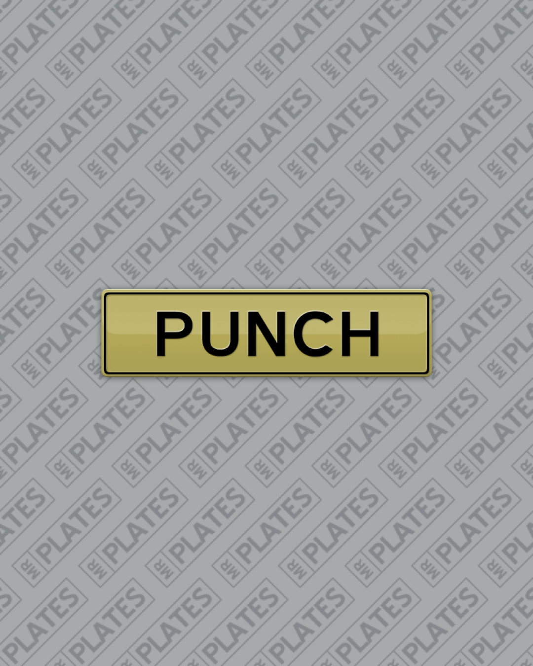 PUNCH Number Plates For Sale, VIC MrPlates