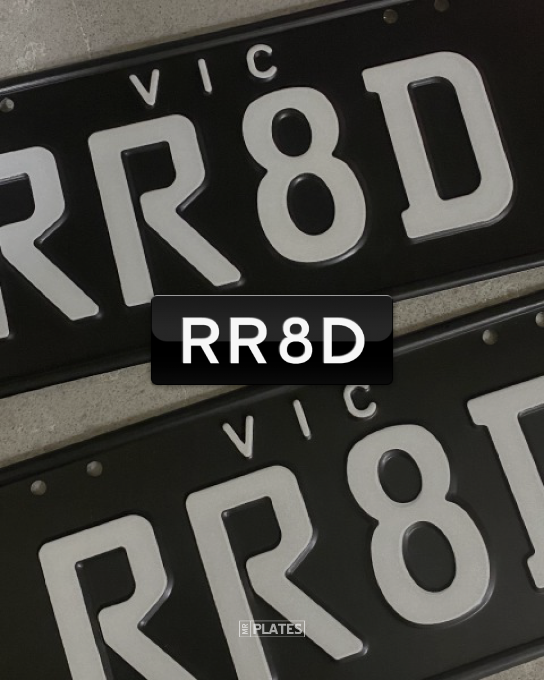 RR8D (RRATED) Number Plates For Sale, VIC MrPlates