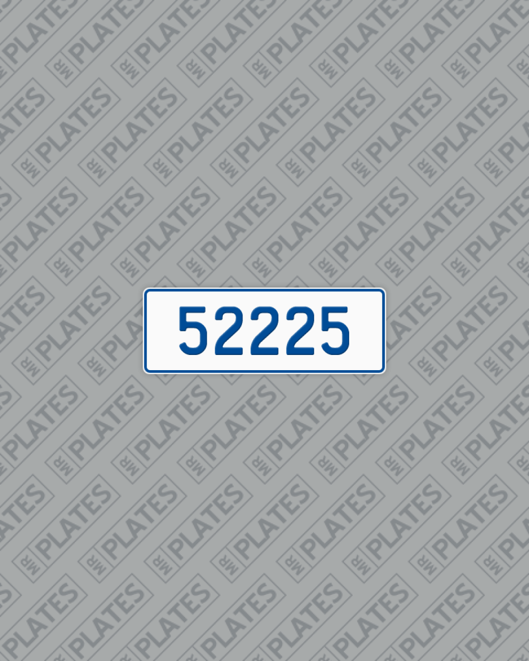 Inv Plate 52225 (Blue Investment Plates) Number Plates For Sale - MrPlates