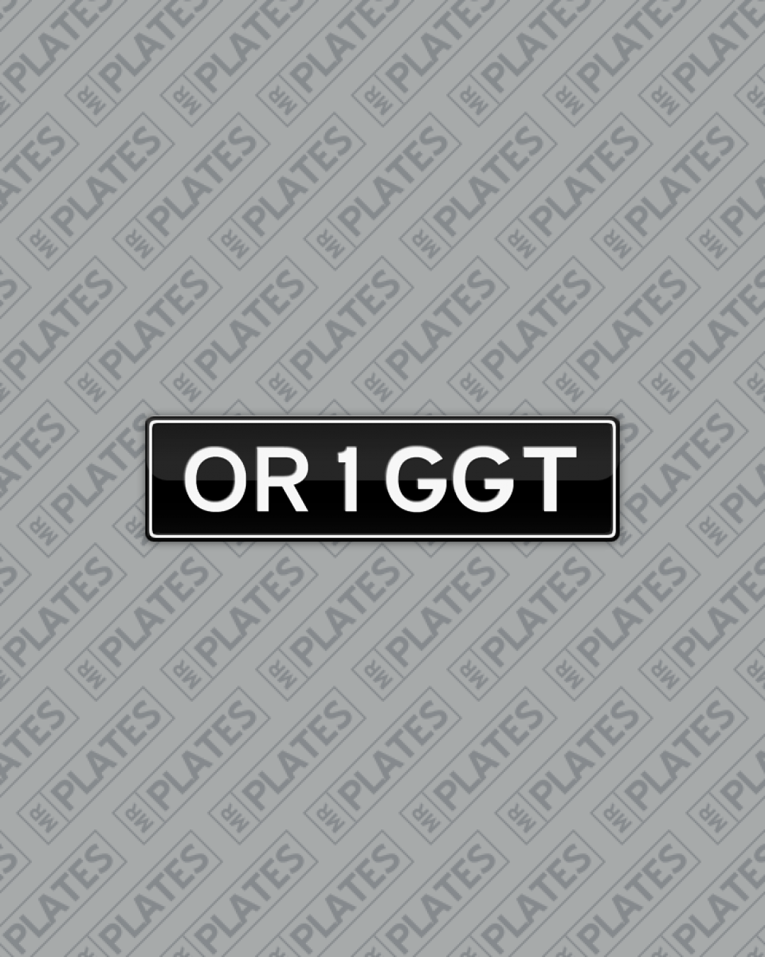 OR1GGT (Original GT) Number Plates For Sale, VIC MrPlates