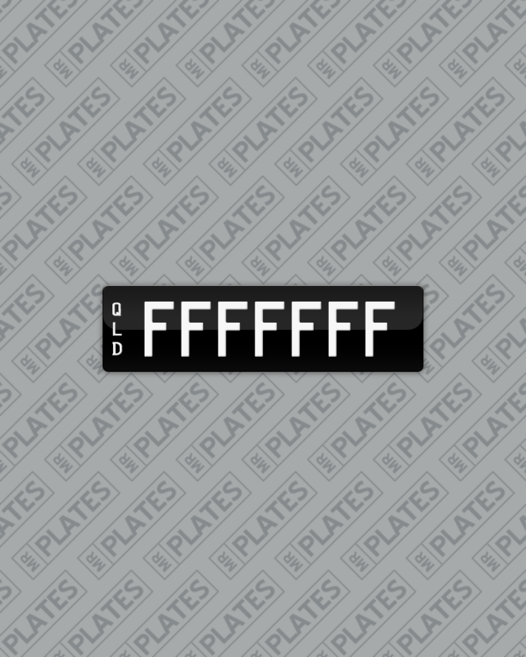 FFFFFFF Number Plates For Sale, QLD - MrPlates