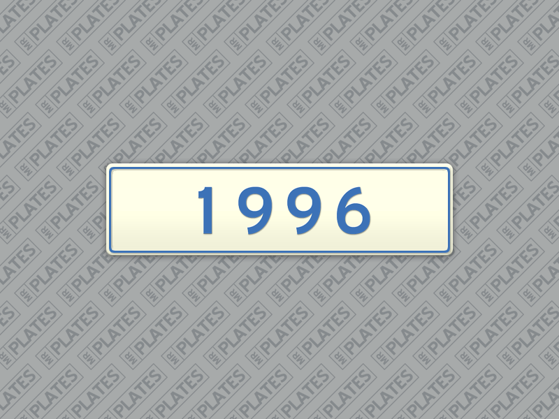 1996 (1996 ACT) Number Plates For Sale, ACT