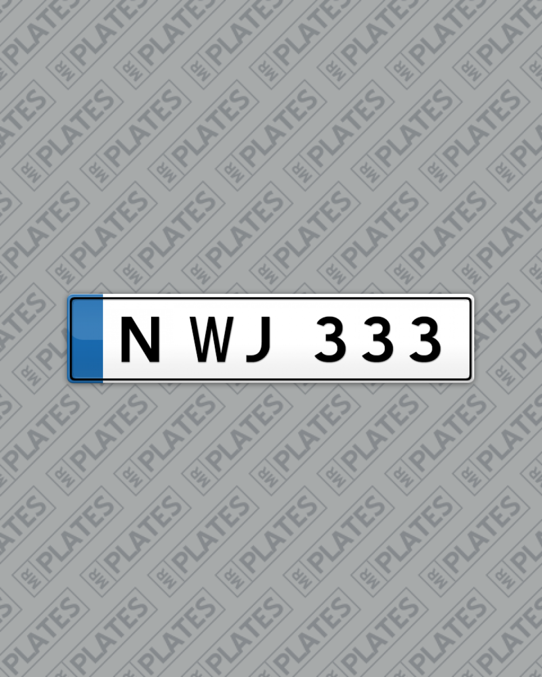 N WJ 333 Number Plates For Sale, NSW MrPlates