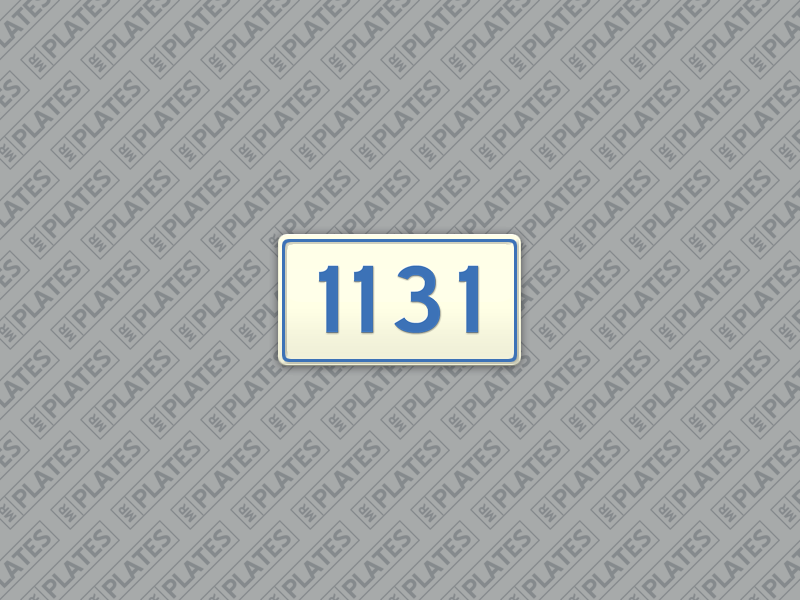 1131 Number Plates For Sale, ACT - MrPlates