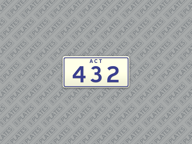 432 (Four Three Two) Number Plates For Sale, ACT - MrPlates