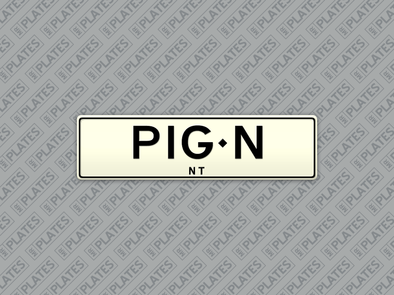 PIG·N (Piging) Number Plates For Sale, NT - MrPlates