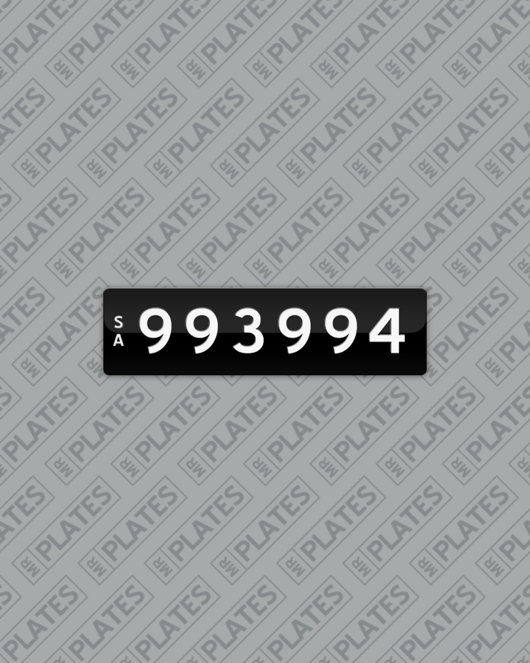 Square Number Plate Rsa 993994 Number Plates For Sale, SA - MrPlates