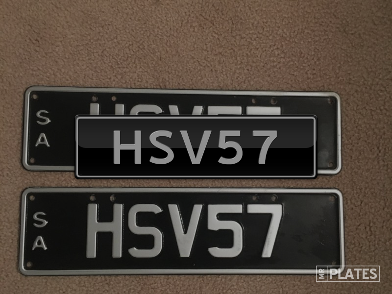 HSV57 Number Plates For Sale, SA - MrPlates