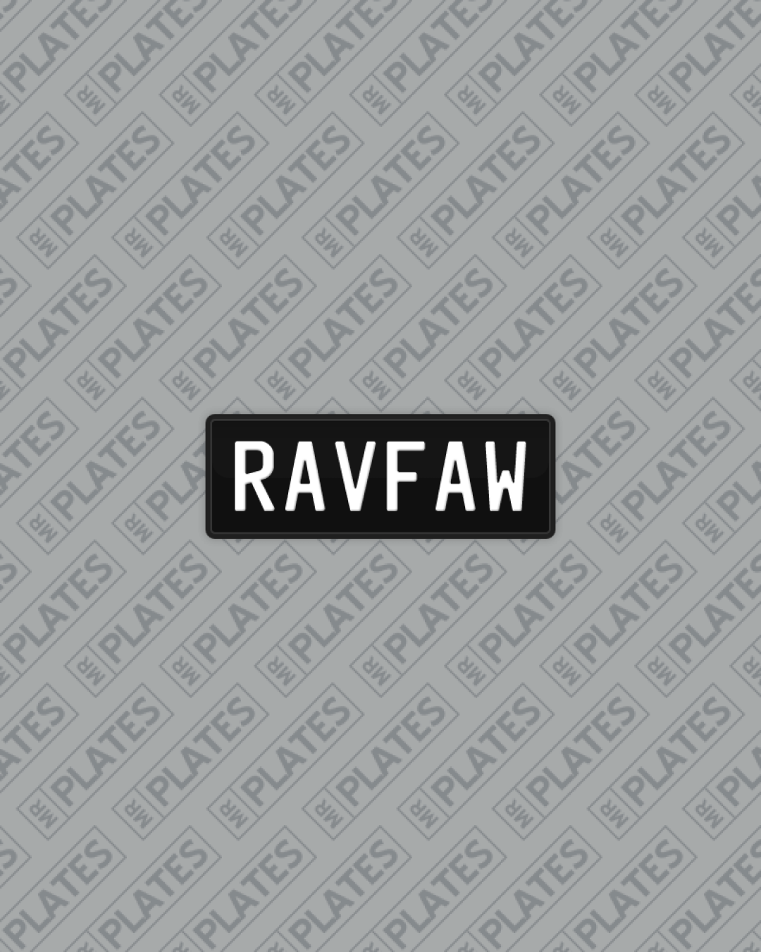 RAVFAW (Toyota Rav4) Number Plates For Sale - MrPlates