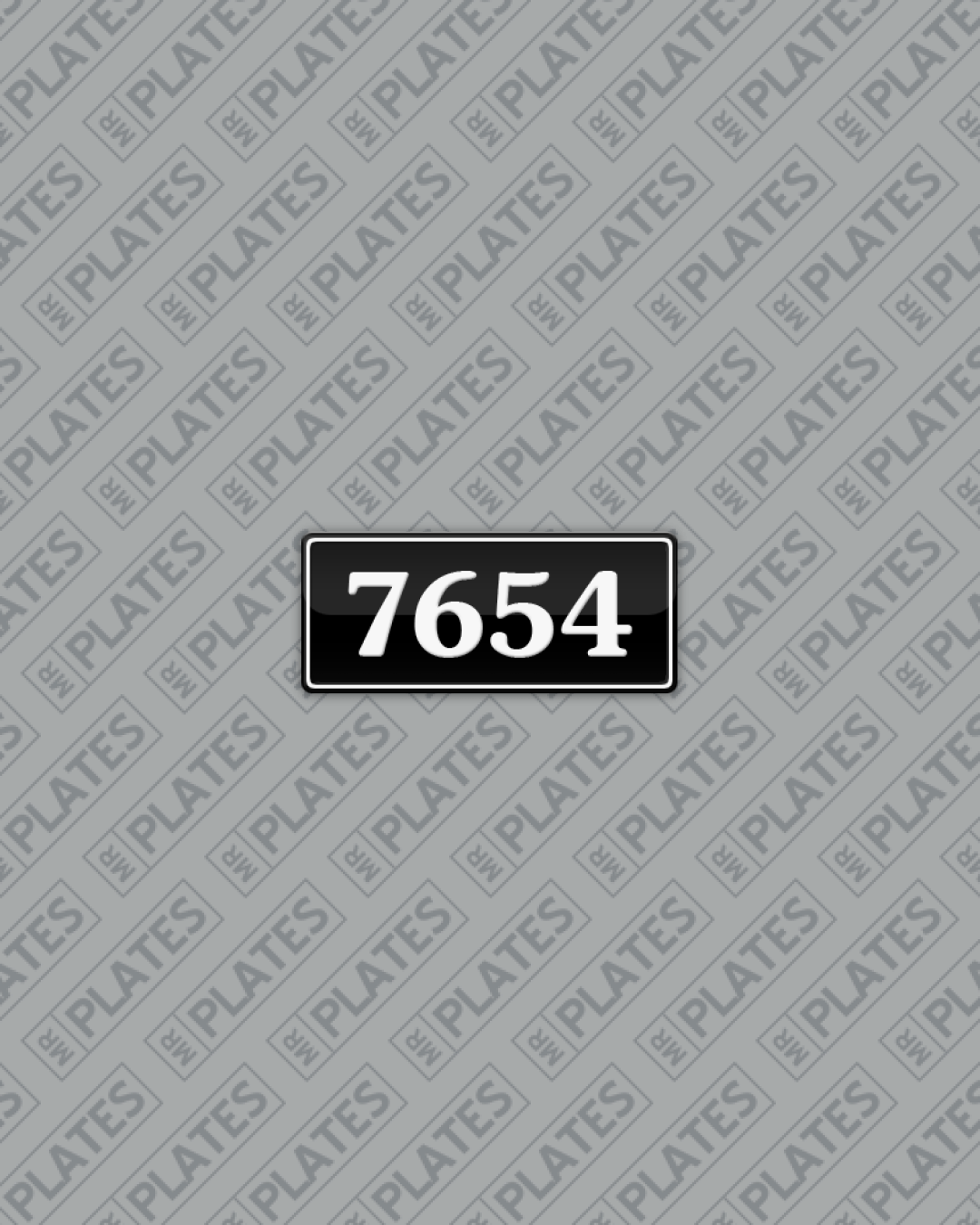 7654 Number Plates For Sale, ACT - MrPlates