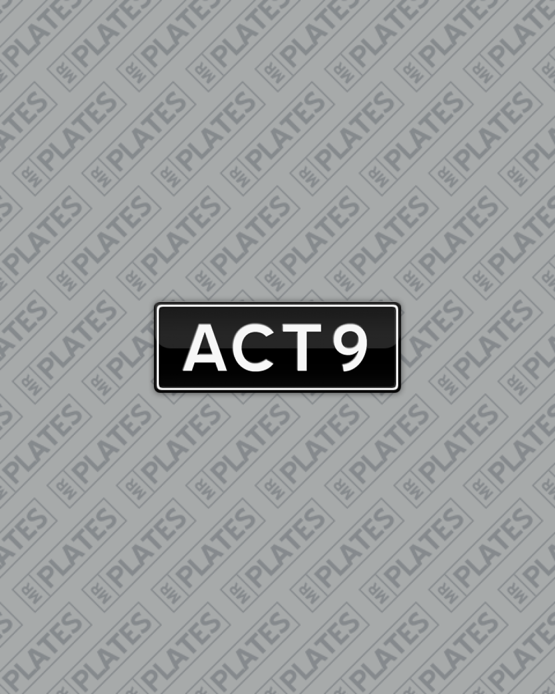 ACT9 Number Plates For Sale, ACT MrPlates