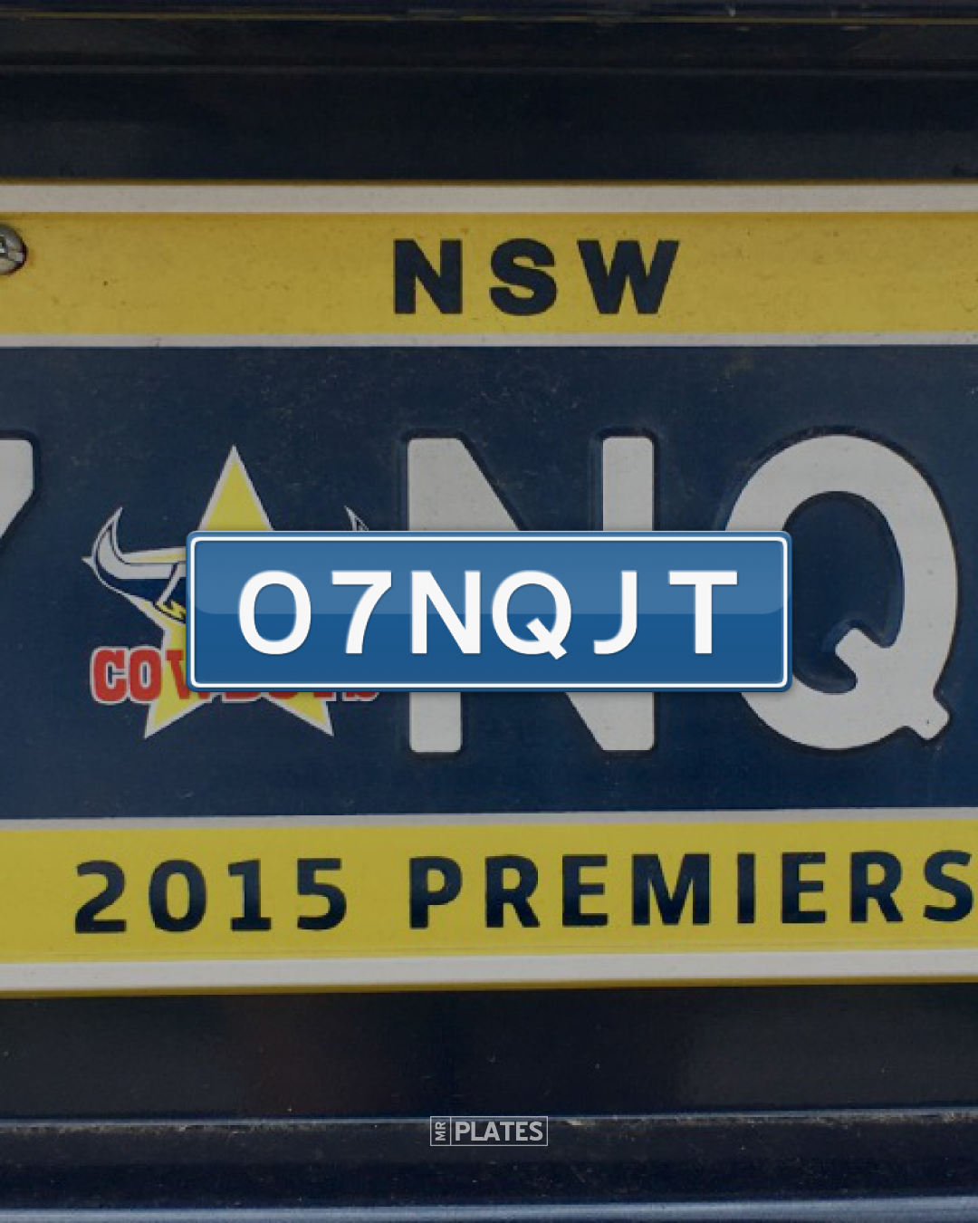 07NQJT (NRL Thurston) Number Plates For Sale, NSW MrPlates