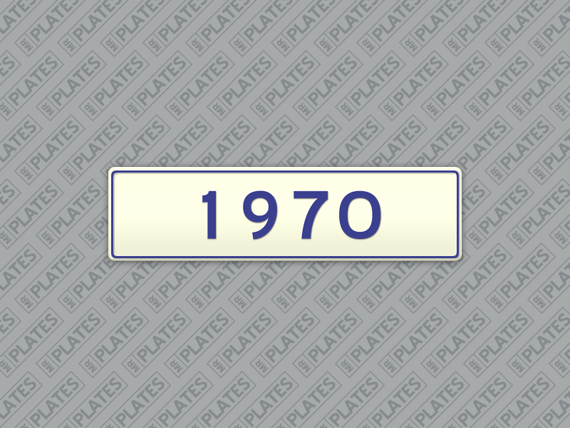 1970 Number Plates For Sale, ACT