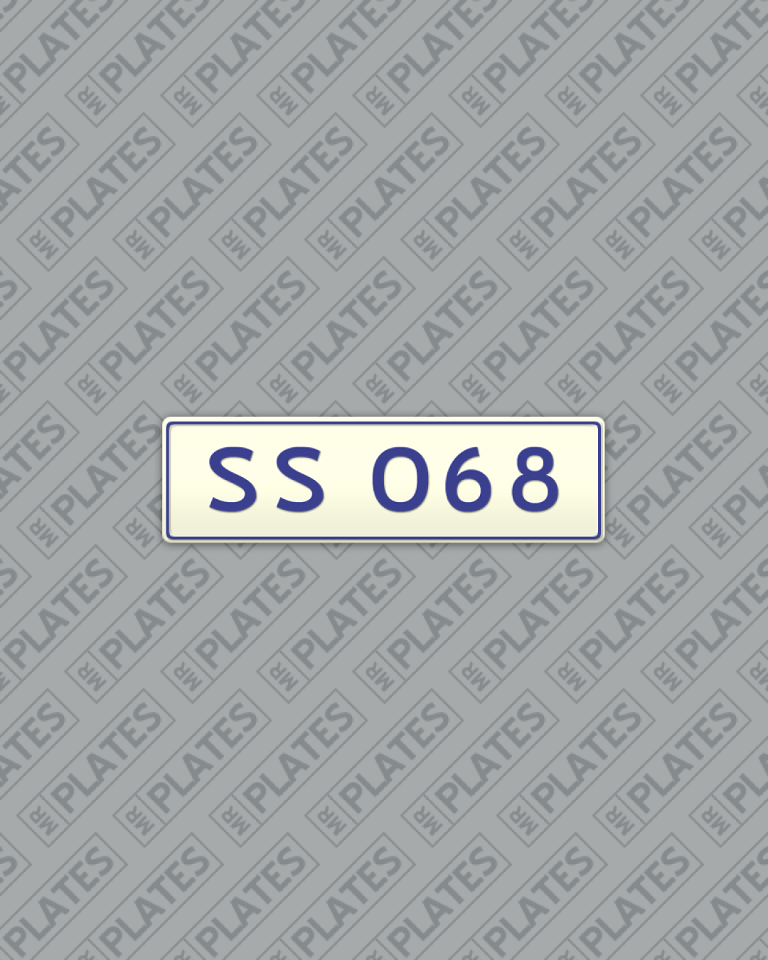 SS 068 Number Plates For Sale, ACT MrPlates