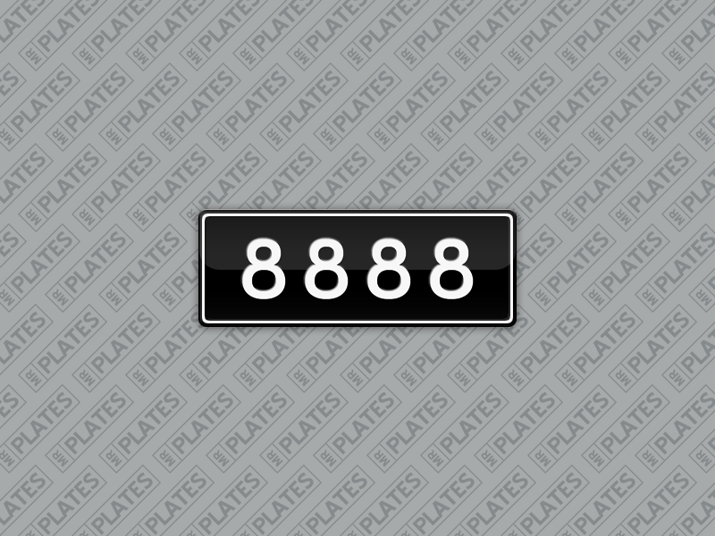 8888 Number Plates For Sale, ACT